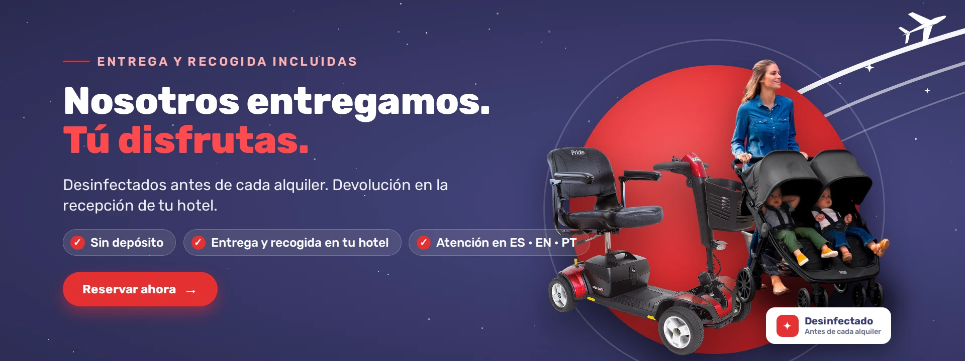 Entrega y recogida de scooters y coches en tu hotel de Orlando