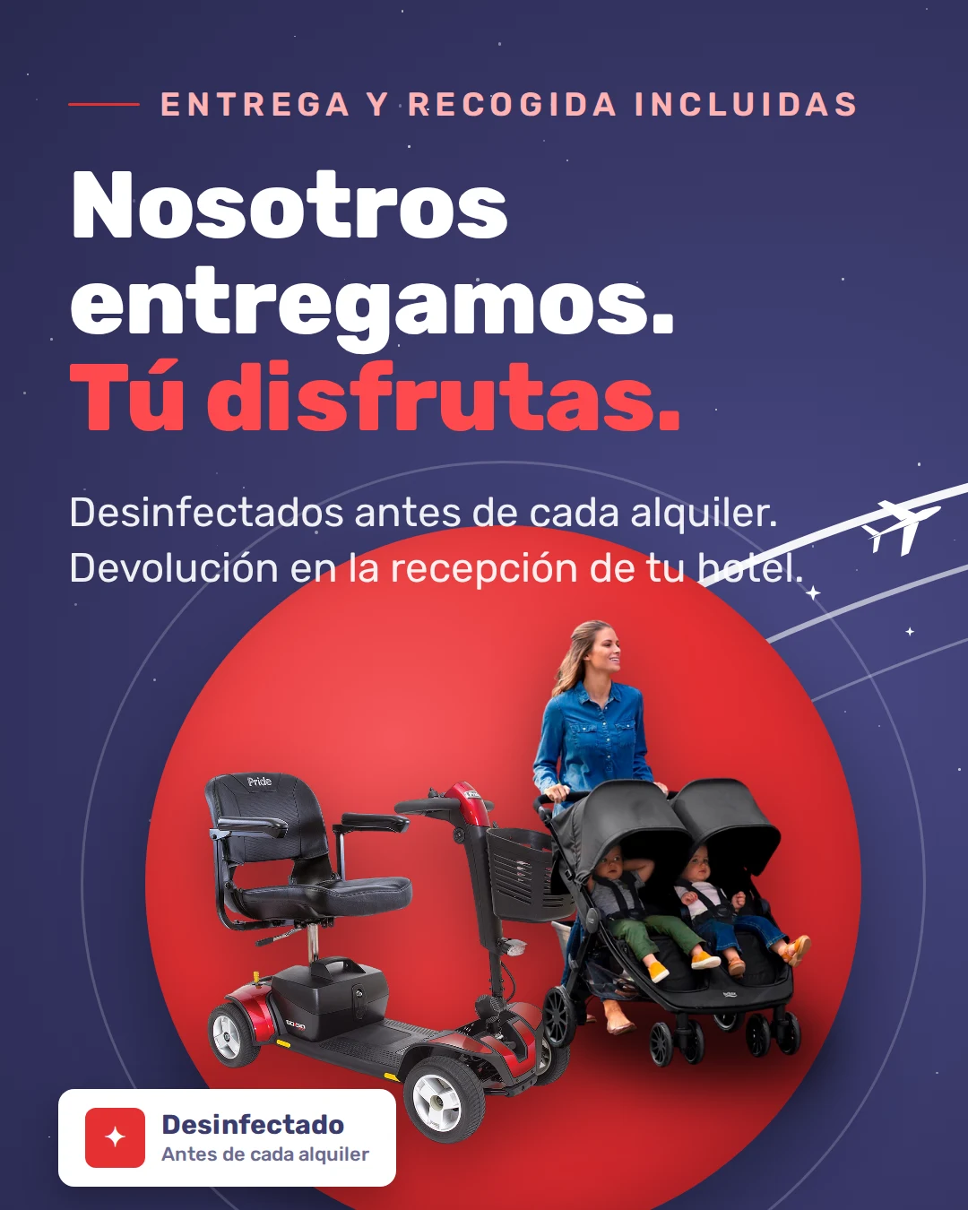 Entrega y recogida de scooters y coches en tu hotel de Orlando